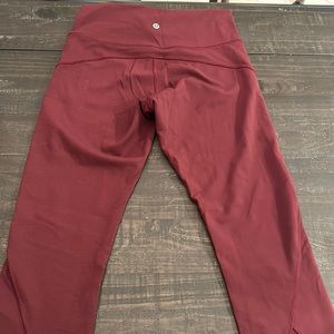 Lululemon Women’s In Movement 7/8 Tight Everlux in Red Merlot